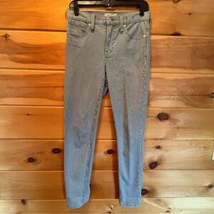 Madewell Women's Skinny Jeans in Blue and White Pinstripe